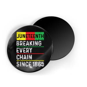 Juneteenth Breaking Every Chain Since 1865 African American Magnet