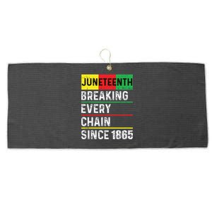 Juneteenth Breaking Every Chain Since 1865 African American Large Microfiber Waffle Golf Towel