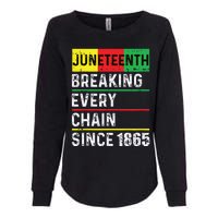 Juneteenth Breaking Every Chain Since 1865 African American Womens California Wash Sweatshirt