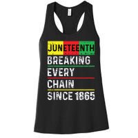 Juneteenth Breaking Every Chain Since 1865 African American Women's Racerback Tank