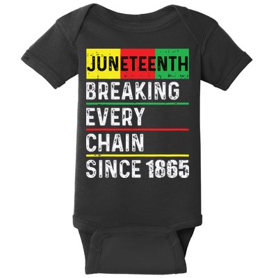 Juneteenth Breaking Every Chain Since 1865 African American Baby Bodysuit