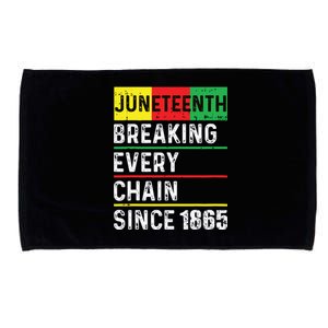 Juneteenth Breaking Every Chain Since 1865 African American Microfiber Hand Towel