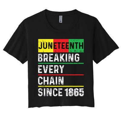 Juneteenth Breaking Every Chain Since 1865 African American Crop Top