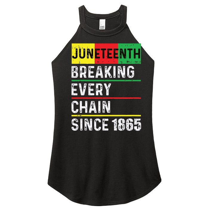 Juneteenth Breaking Every Chain Since 1865 African American Women's Perfect Tri Rocker Tank