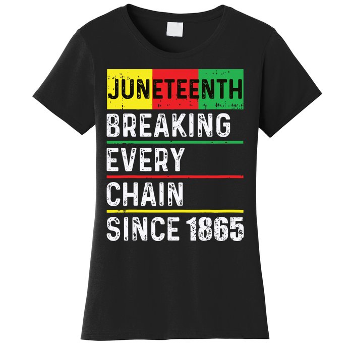 Juneteenth Breaking Every Chain Since 1865 African American Women's T-Shirt