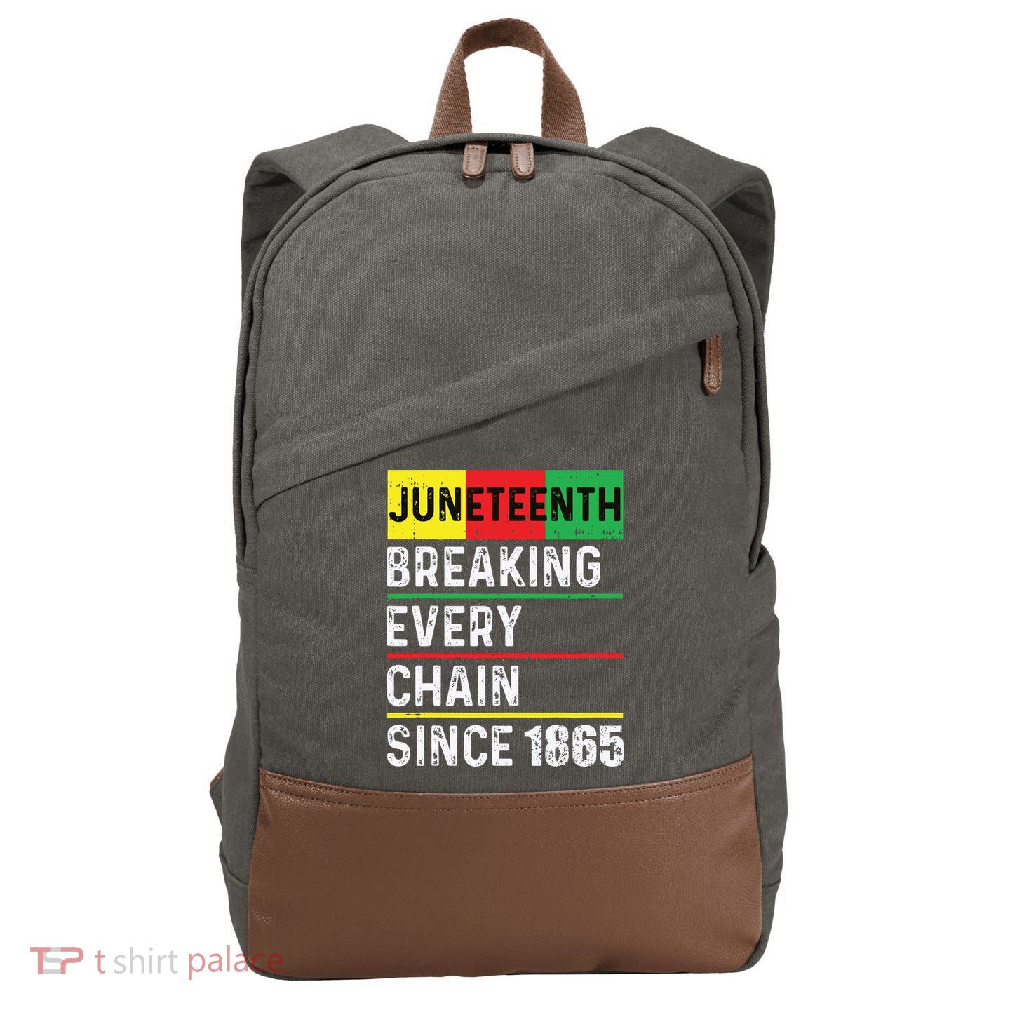 Juneteenth Breaking Every Chain Since 1865 African American Cotton Canvas Backpack