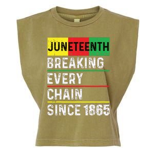 Juneteenth Breaking Every Chain Since 1865 African American Garment-Dyed Women's Muscle Tee