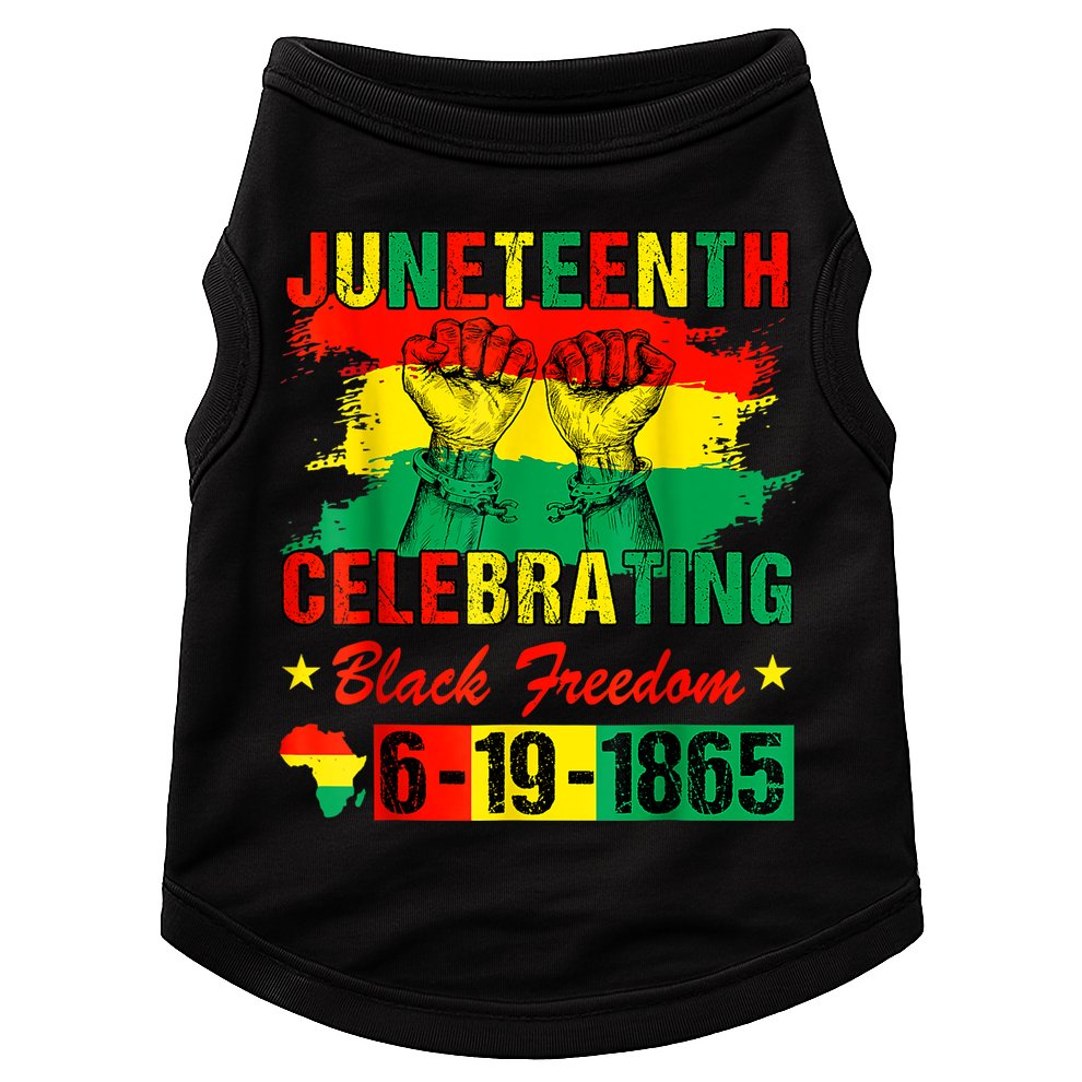 Juneteenth Breaking Every Chain Since 1865 African American Doggie Tank
