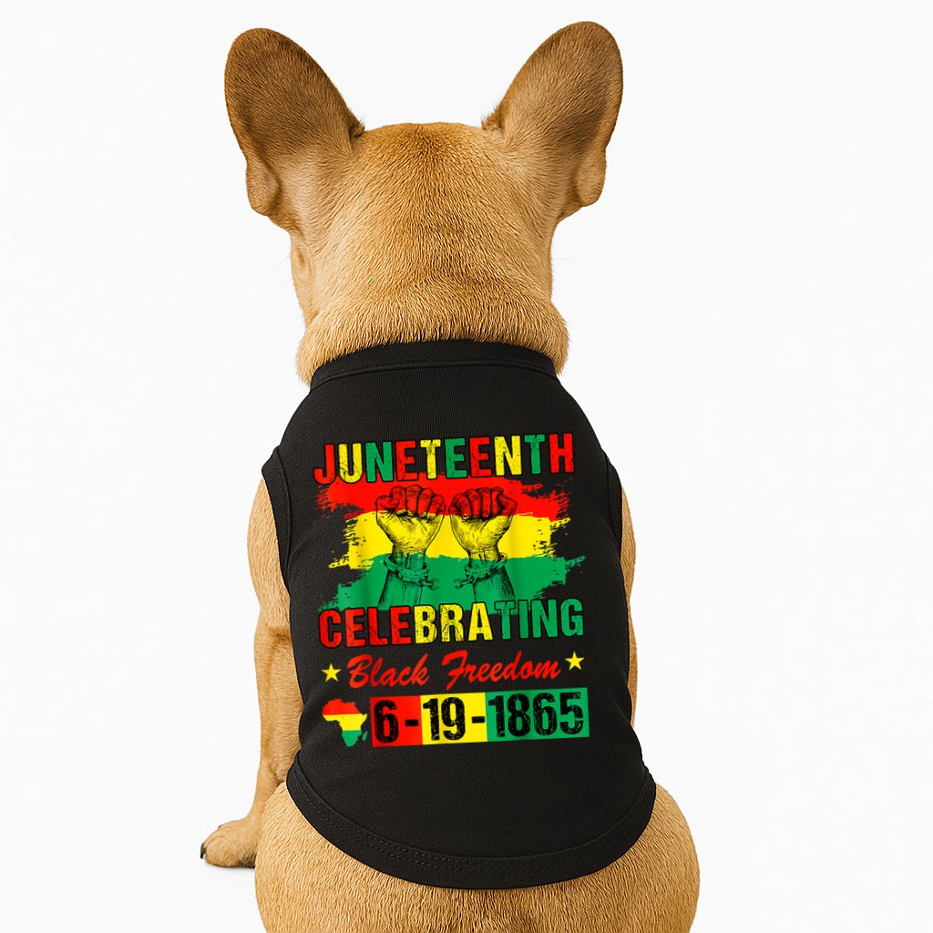 Juneteenth Breaking Every Chain Since 1865 African American Doggie Tank