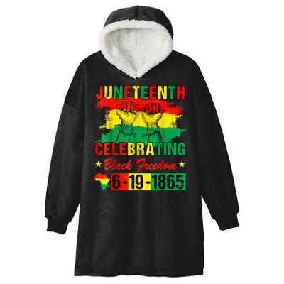 Juneteenth Breaking Every Chain Since 1865 African American Hooded Wearable Blanket