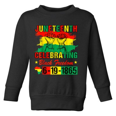 Juneteenth Breaking Every Chain Since 1865 African American Toddler Sweatshirt