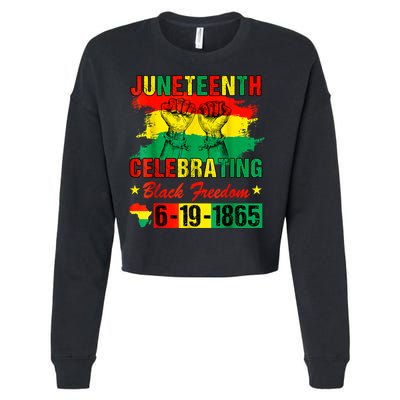 Juneteenth Breaking Every Chain Since 1865 African American Cropped Pullover Crew