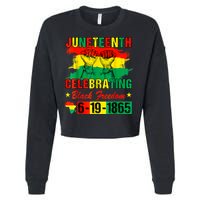 Juneteenth Breaking Every Chain Since 1865 African American Cropped Pullover Crew