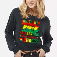 Juneteenth Breaking Every Chain Since 1865 African American Cropped Pullover Crew