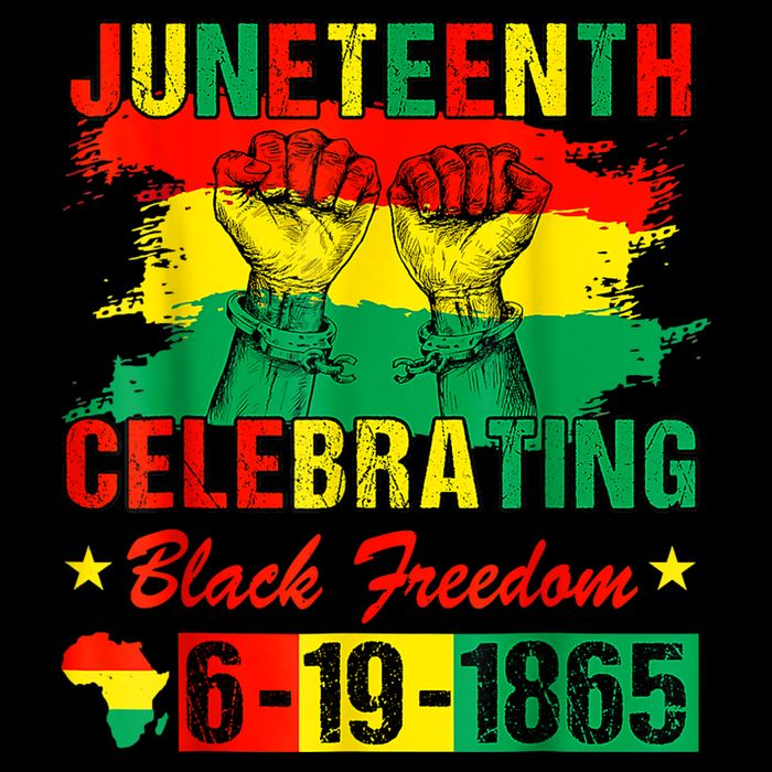 Juneteenth Breaking Every Chain Since 1865 African American Cropped Pullover Crew