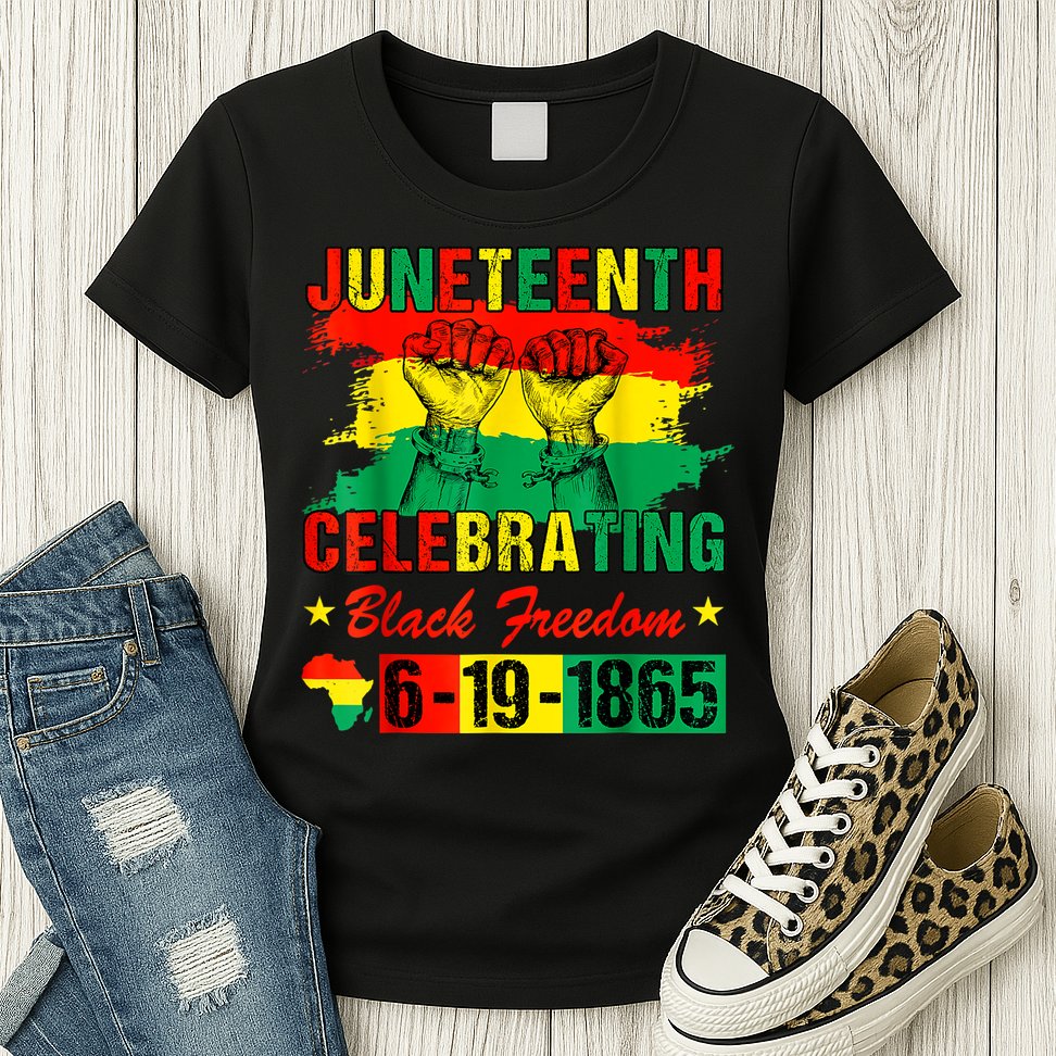 Juneteenth Breaking Every Chain Since 1865 African American Womens T-Shirt