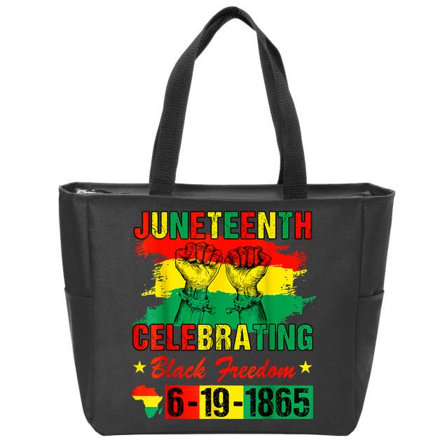 Juneteenth Breaking Every Chain Since 1865 African American Zip Tote Bag