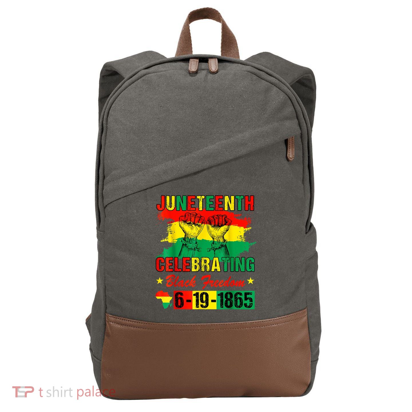 Juneteenth Breaking Every Chain Since 1865 African American Cotton Canvas Backpack