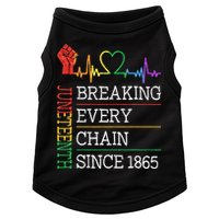 Juneteenth Breaking Every Chain Since 1865 Doggie Tank