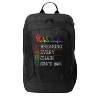 Juneteenth Breaking Every Chain Since 1865 City Backpack