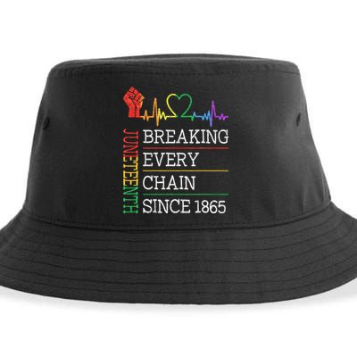 Juneteenth Breaking Every Chain Since 1865 Sustainable Bucket Hat