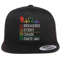 Juneteenth Breaking Every Chain Since 1865 Flat Bill Trucker Hat
