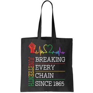 Juneteenth Breaking Every Chain Since 1865 Tote Bag