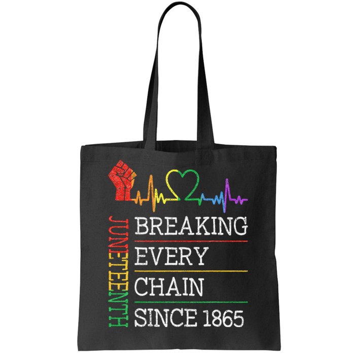 Juneteenth Breaking Every Chain Since 1865 Tote Bag