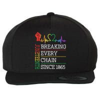 Juneteenth Breaking Every Chain Since 1865 Wool Snapback Cap
