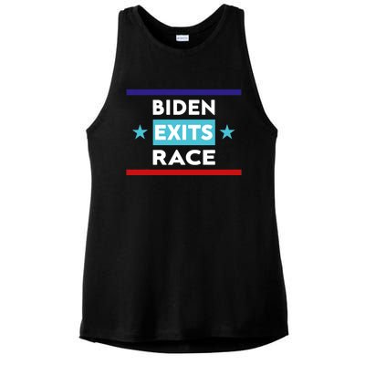 Joe Biden Exits Race Ladies PosiCharge Tri-Blend Wicking Tank