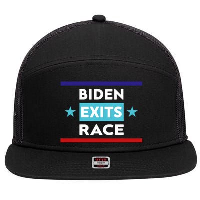 Joe Biden Exits Race 7 Panel Mesh Trucker Snapback Hat