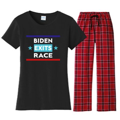 Joe Biden Exits Race Women's Flannel Pajama Set