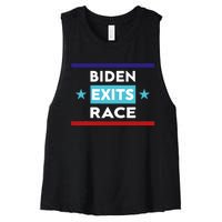 Joe Biden Exits Race Women's Racerback Cropped Tank