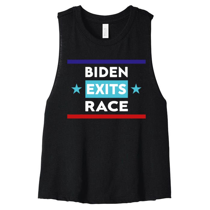 Joe Biden Exits Race Women's Racerback Cropped Tank