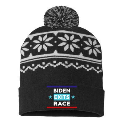 Joe Biden Exits Race USA-Made Snowflake Beanie