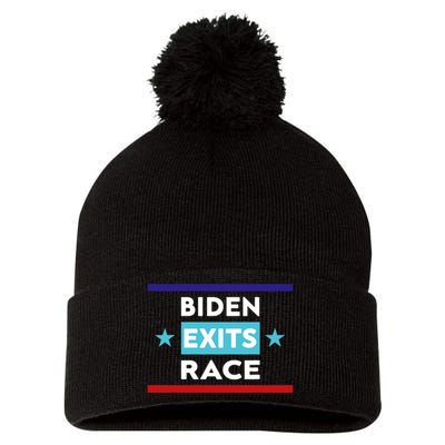 Joe Biden Exits Race Pom Pom 12in Knit Beanie