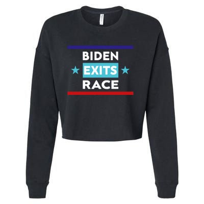 Joe Biden Exits Race Cropped Pullover Crew