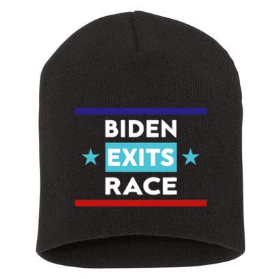 Joe Biden Exits Race Short Acrylic Beanie