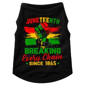 Juneteenth Breaking Every Chain Since 1865 Doggie Tank