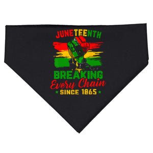 Juneteenth Breaking Every Chain Since 1865 USA-Made Doggie Bandana