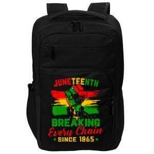 Juneteenth Breaking Every Chain Since 1865 Impact Tech Backpack