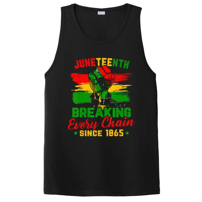 Juneteenth Breaking Every Chain Since 1865 PosiCharge Competitor Tank