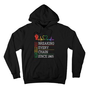 Juneteenth Breaking Every Chain Since 1865 Hoodie