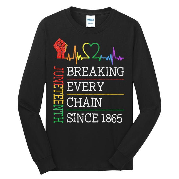 Juneteenth Breaking Every Chain Since 1865 Tall Long Sleeve T-Shirt