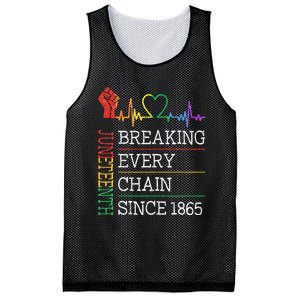 Juneteenth Breaking Every Chain Since 1865 Mesh Reversible Basketball Jersey Tank