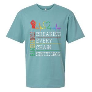 Juneteenth Breaking Every Chain Since 1865 Sueded Cloud Jersey T-Shirt