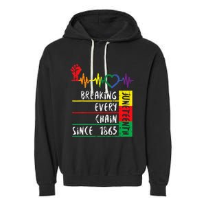 Juneteenth Breaking Every Chain Since 1865 Men Women Kids Garment-Dyed Fleece Hoodie