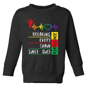 Juneteenth Breaking Every Chain Since 1865 Men Women Kids Toddler Sweatshirt