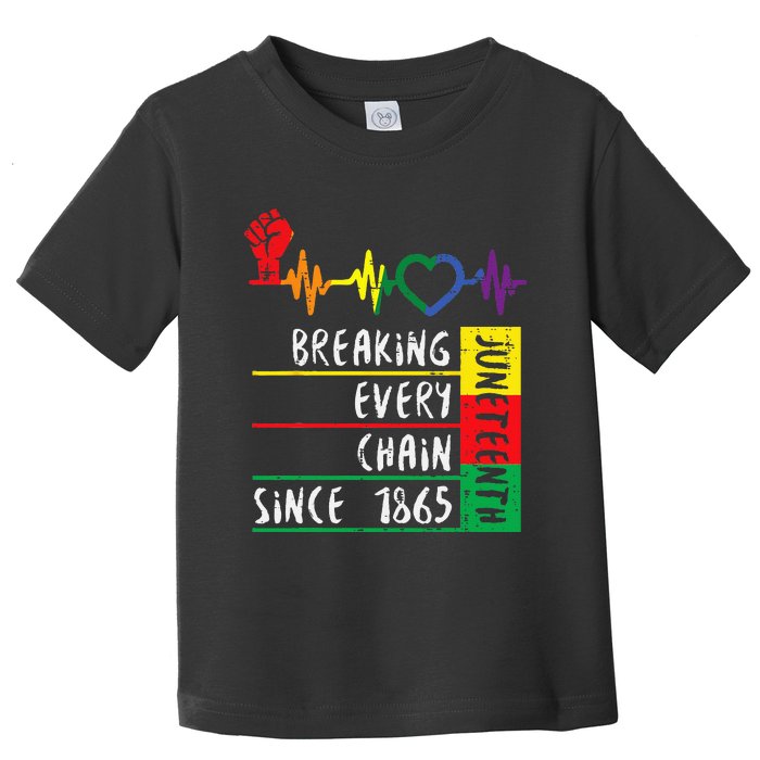 Juneteenth Breaking Every Chain Since 1865 Men Women Kids Toddler T-Shirt