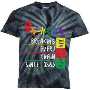 Juneteenth Breaking Every Chain Since 1865 Men Women Kids Kids Tie-Dye T-Shirt